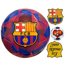 FCB90BLNFzu Minge de fotbal cu logo FCBarcelona si placuta la multi ani imagine comestibila din zahar 20x15cm